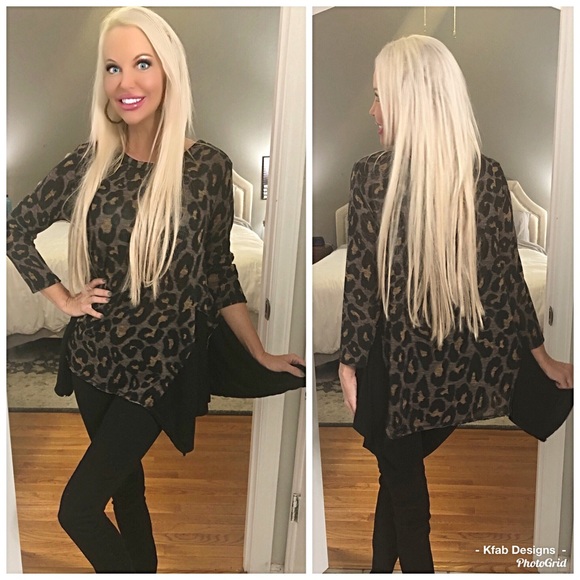 πLAST 1! Contrast Panel Animal Print Tunic! - Picture 2 of 8